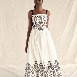 SAYLOR Black and White Floral Maxi Dress